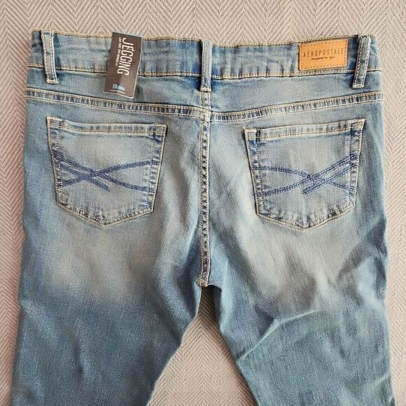 Aeropostale Jeans Women's Size 10 Long Jegging Light Blue Wash Style# 19 B070 7E - Picture 15 of 16